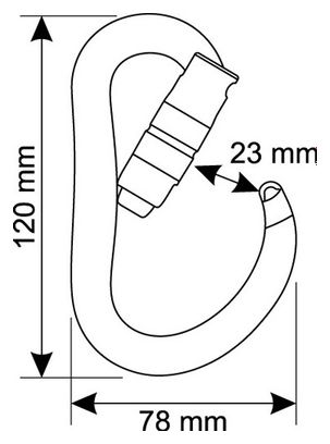 HMS Camp Atom 2 Lock Gray Carabiner