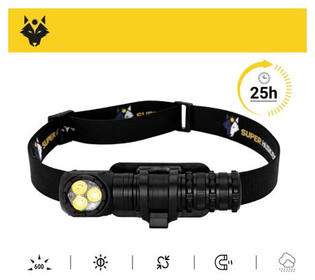 Lampe frontale 2 en 1 LITE300 - 600 lumens / rechargeable
