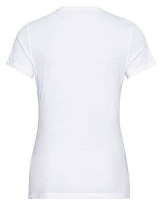 Odlo Kumano Logo Print Vrouwen Korte Mouw Jersey Wit