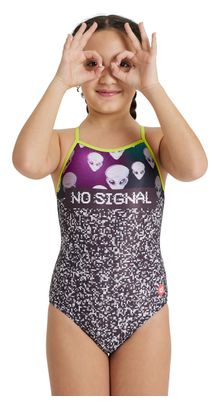 Arena Girl's Crazy Lightdrop Junior Swimsuit Black