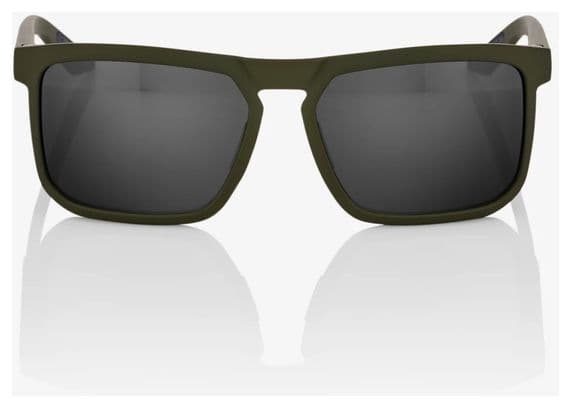 100% Renshaw Soft Tact Brille Grün - Schwarze verspiegelte Linsen
