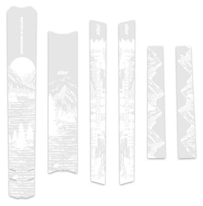 Kit di protezione telaio Slicy Adventure Is Calling Bianco lucido