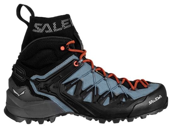 Women's Approach Shoes Salewa Wildfire Edge Mid Gore-Tex Blue/Grey