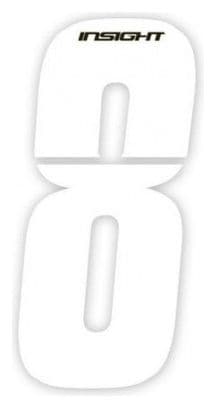 Numéros INSIGHT plaque de cadre 7.5cm blanc - INSIGHT - (Blanc)
