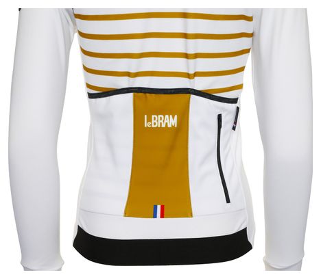 LeBram Ventoux Women Long Sleeves Jersey White Gold