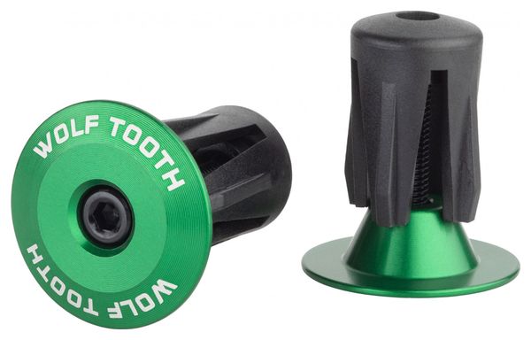 Embouts de Guidon Wolf Tooth Alloy Bar End Plugs Vert