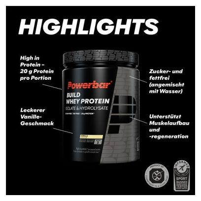 PowerBar Black Line Build Whey Protein Isolat Vanille 550 g