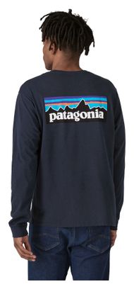 Patagonia P-6 Logo Camiseta de manga larga Azul