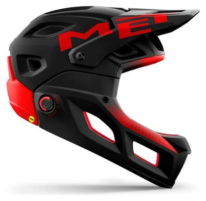 Met Parachute MCR Mips Helm met Afneembare Kinband Matglanzend Zwart Rood 2021