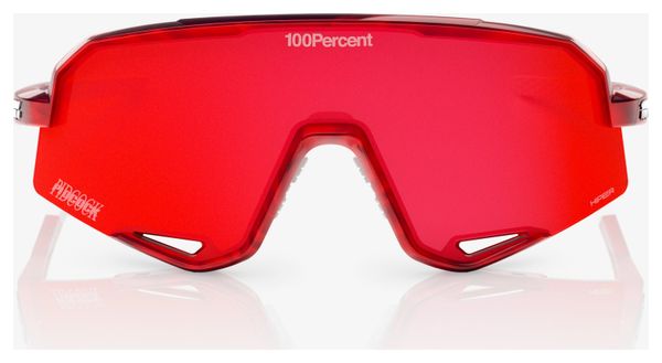 Lunettes 100% Slendale Pidcock Gloss Red Holographic Fire Red Miroir