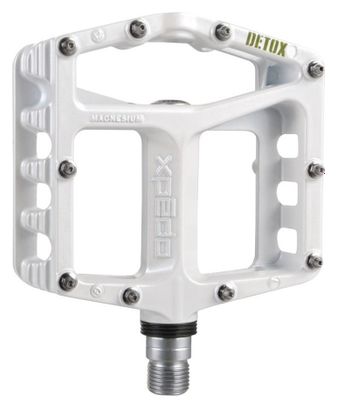 Xpedo Detox Flat Pedals - Magnesium White
