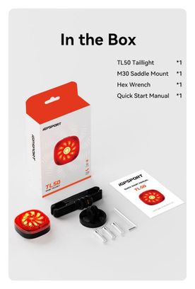 Luce posteriore iGPSport TL50