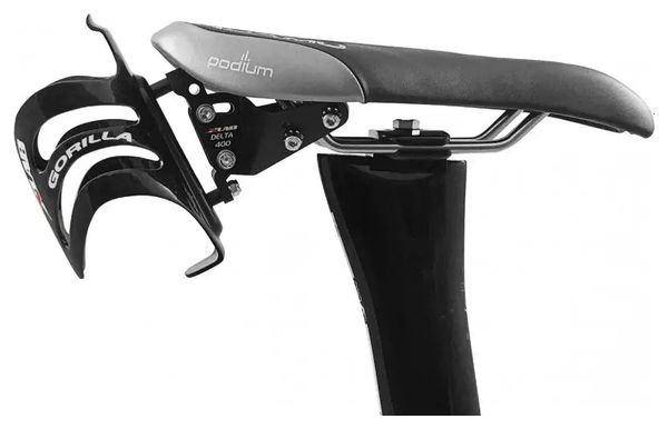 Xlab Delta 400 Bottle Holder Bracket on Saddle Rail Black