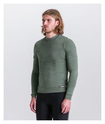 Langärmeliger Pullover Santini Impetus Merino Grün