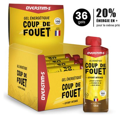 Overstims Coup de Fouet Energy Gel Cola pack 36 x 34g