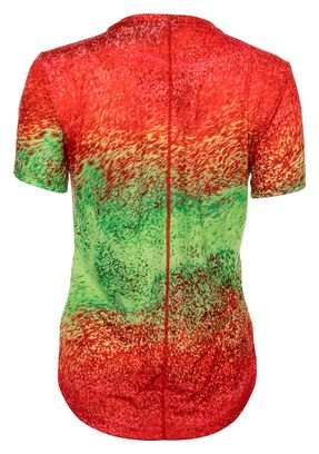 Camiseta de manga corta para mujer Nike One Kenya 2024 Verde/Rojo