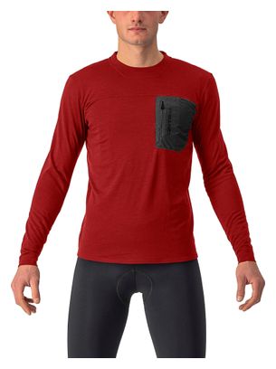 Maglia manica lunga Castelli Unlimited Merino Rosso