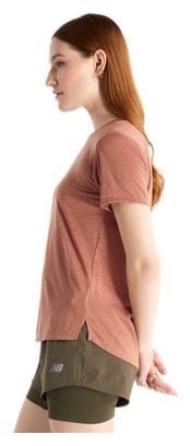Maillot manches courtes New Balance Athletics Rouge Femme