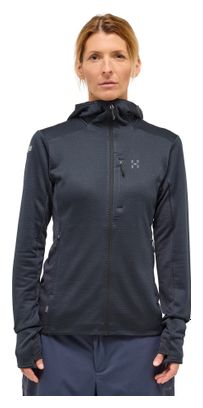 Haglöfs LIM Mid Fast II Hood Fleecejacke Schwarz Damen