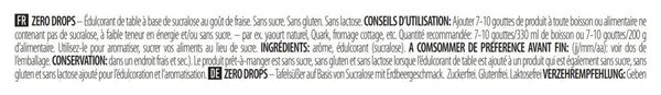 Zero Drops (50ml) - Biotech Usa - Fraise - Arômes Et édulcorants