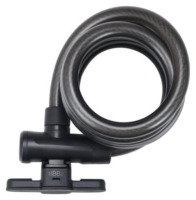 Antivol BBB KeyGuard Cable 15x1800mm (Avec Support) Noir