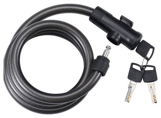 Antivol BBB KeyGuard Cable 15x1800mm (Avec Support) Noir