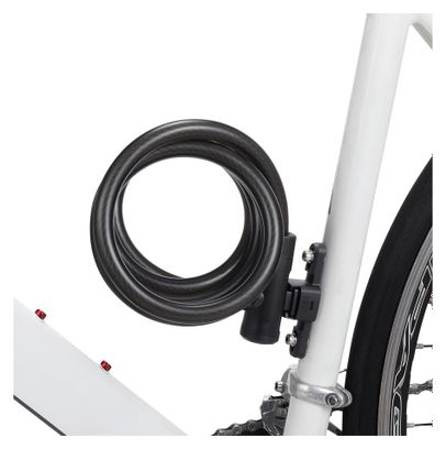 Antivol BBB KeyGuard Cable 15x1800mm (Avec Support) Noir