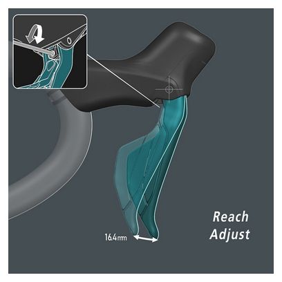 Scheibenbremse komplett vorne Shimano Dura-Ace ST-R9270 Hydraulisch 12V 1000 mm (ohne Scheibe)