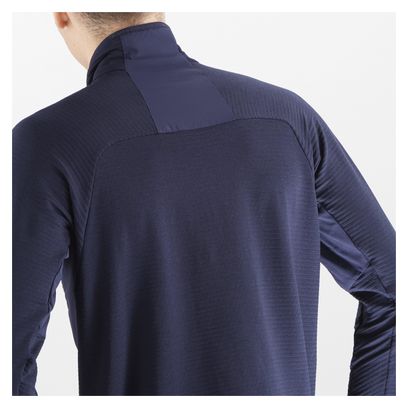 Camiseta térmica Salomon Essential <strong>Warm Azul 1/2 Cremallera</strong>