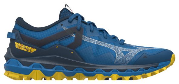 Chaussures de Trail Running Mizuno Wave Mujin 9 Gris Bleu Jaune