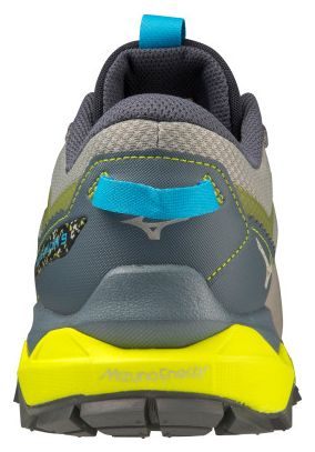 Mizuno Wave Mujin 9 Grey Blue Yellow Trail Running Shoes