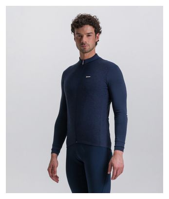 Santini Pure Long Sleeve Jersey Blue