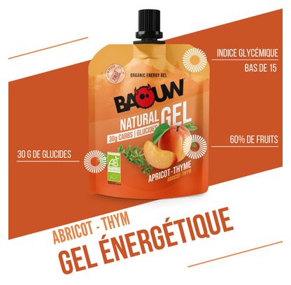 Gel energético natural de albaricoque y tomillo Baouw 85 gramos