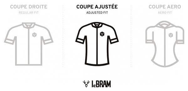 Gereviseerd product - LeBram Ventoux Short Sleeve Jersey White Bordeaux Fitted XL