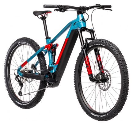 Cube Stereo Hybrid 120 Race 625 Electric Full Suspension MTB Shimano Deore / XT 12S 625 Wh 29'' Blue Red 2021