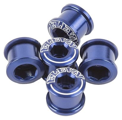 ELEVN DOUBLE KEY x5 Chain Bolts 8.5 x 4mm Blue