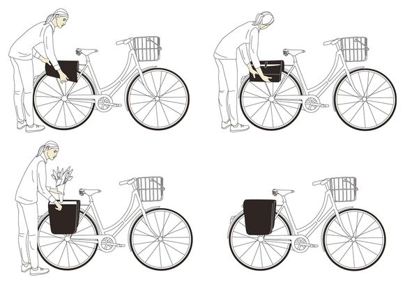 Roll up pannier outlet