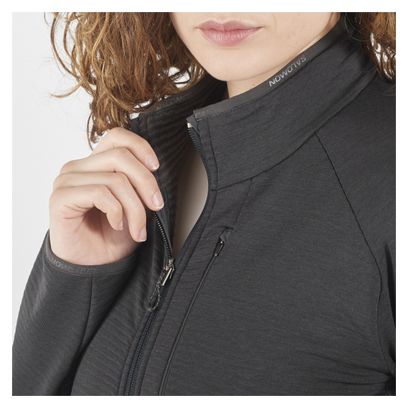 Haut Thermique 1/2 Zip Femme Salomon Essential Warm Noir