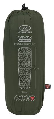 Tapis de couchage gonflable Highlander combinaison de sieste Primaloft® - Valeur R 2 4-Vert