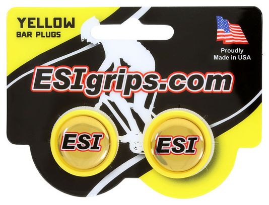 ESI Bar End Plugs Yellow