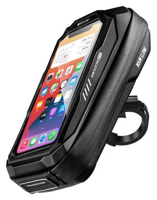 Bike handlebar bag with touch phone holder black WILD MAN