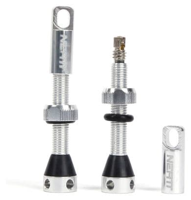 Neatt Premium Presta Paar Tubeless ventielen Zilver