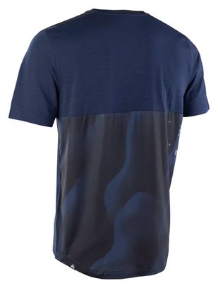 Maglia manica corta ION Traze Amp MTB blu da uomo