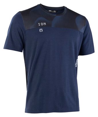 Maglia manica corta ION Traze Amp MTB blu da uomo