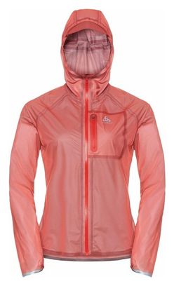 Women&#39;s Odlo Zeroweight Dual Dry Waterproof Coral Waterproof Jacket