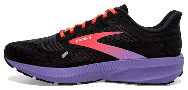 Brooks Launch 9 Damesschoenen Zwart Violet Roze