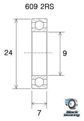 Roulement B3 - BLACKBEARING - 609-2rs