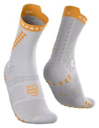 Compressport Pro Racing V4.0 Trail-sokken, grijs/oranje