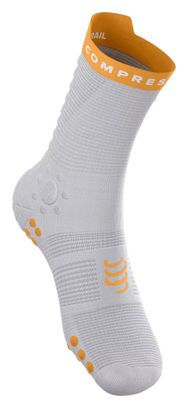 Compressport Pro Racing V4.0 Trail-sokken, grijs/oranje