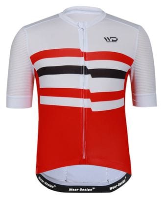 Maillot de cyclisme homme CHALLENGER blanc/rouge/noir